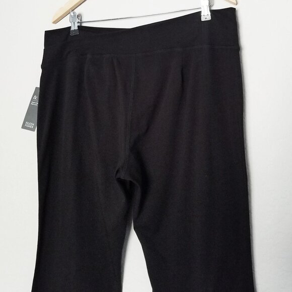 NEW Eileen Fisher Organic Cotton Stretch Jersey V Waist Slim Flared Pull On Pant - Picture 9 of 14